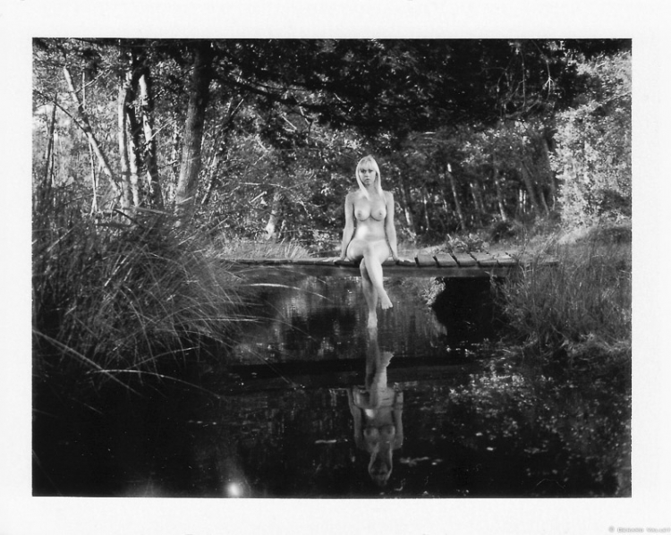 Miroir d'eau, Coralie, Biscarosse, Polaroïd 350 + FP3000B